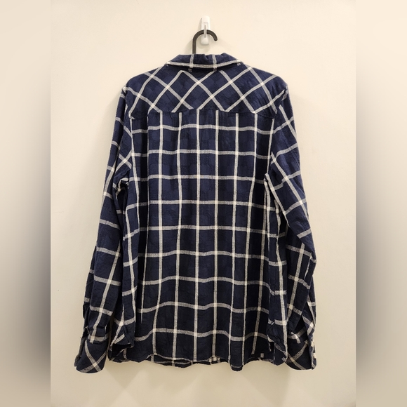 EUC Tommy Hilfiger blue and white plaid cotton blouse - Picture 2 of 5